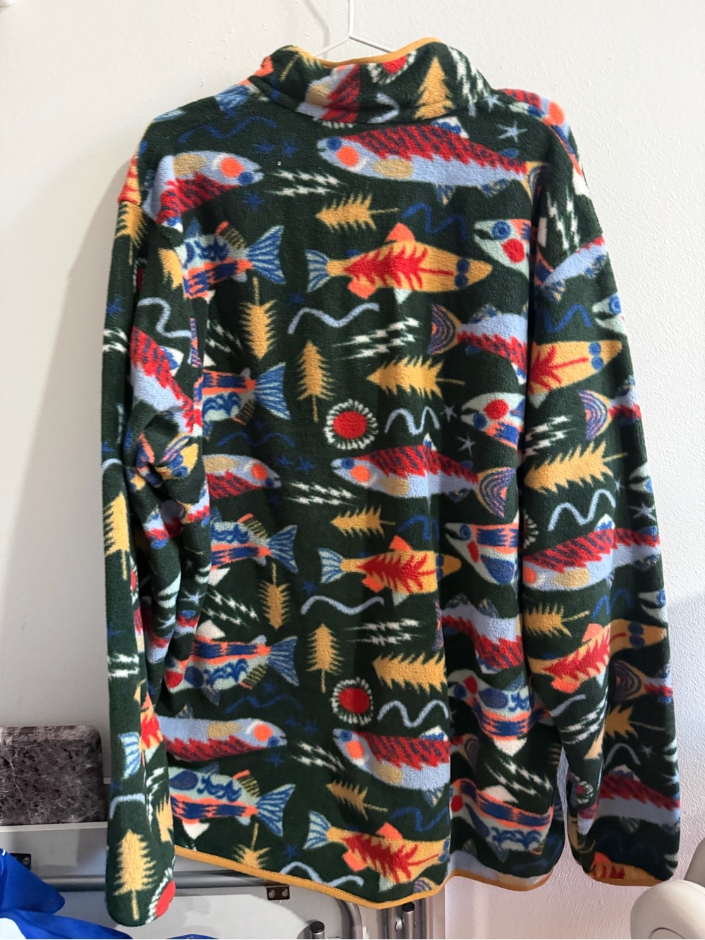 Patagonia Mens Green Multi-Color Fleece Pullover Jacket - Picture 4 of 4
